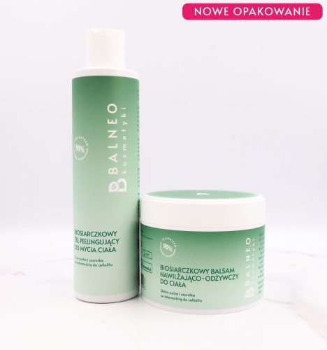 zestaw: żel peelingujący do mycia ciała, 250ml + balsam nawilżająco-odżywczy do ciała, 250ml