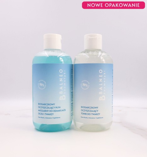 zestaw: tonik oczyszczający do twarzy, 300ml + płyn micelarny oczyszczający do demakijażu oczu i twarzy, 300ml