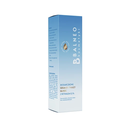 Biosiarczkowe serum do twarzy na noc z retinalem 0,1% .